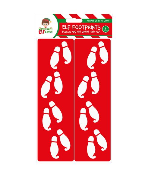 Elf Footprint Stencils - 2 Pack - Click Image to Close