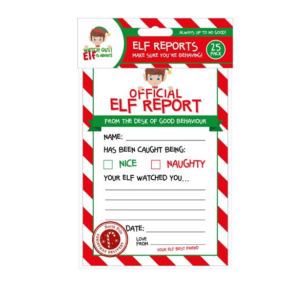 Elf Reports - 25 Pack - Click Image to Close