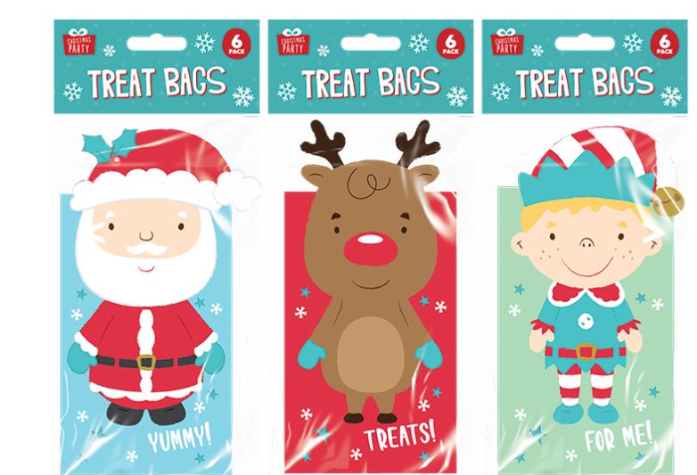 Christmas Treat Bags 8 Pack - Click Image to Close