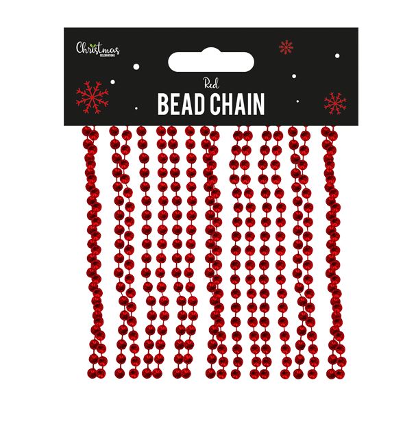 Red Bead Chain 2.7M - Click Image to Close