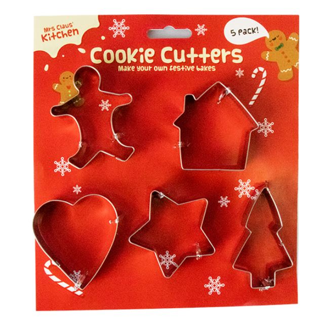 Christmas Cookie Cutters 5Pack - Click Image to Close