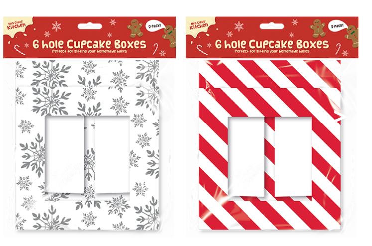 Christmas Cupcake Boxes 2 Pack - Click Image to Close