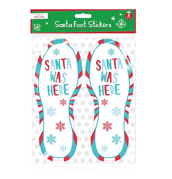 Santa Foot Stickers Set Of 2 - Click Image to Close