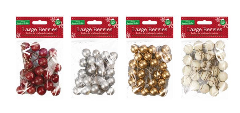 Large Decorative Berries 24 Pack - Click Image to Close