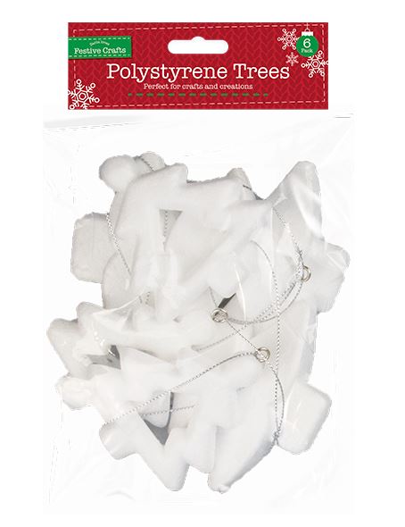 Assorted Polystyrene Christmas Trees - Click Image to Close