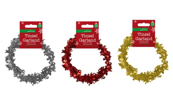 Christmas Tinsel Garland 7.5m - Click Image to Close