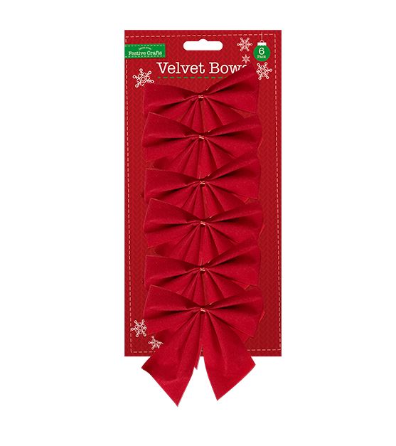 Christmas Bows 6 Pack - Click Image to Close