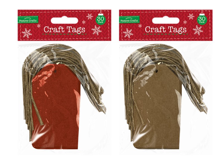 Christmas Craft Tags 30 Pack - Click Image to Close