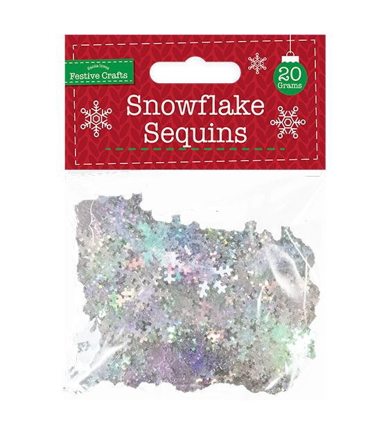 Iridescent Snowflake Sequins 20G - Click Image to Close