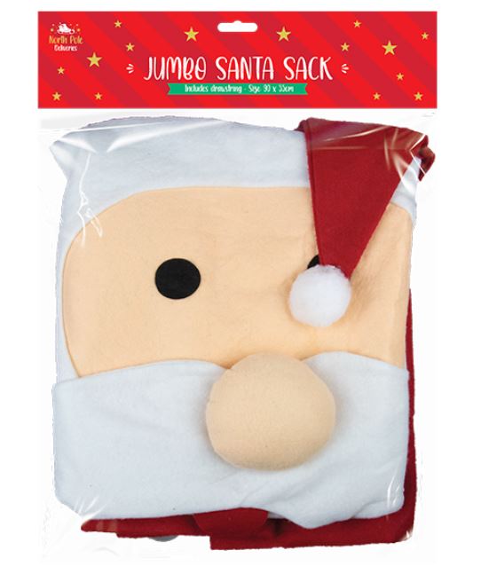 Jumbo Christmas Santa Sack 90X55cm - Click Image to Close
