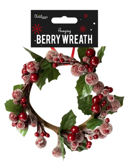 Berry Wreath Decoration 12cm X 12cm X 4cm - Click Image to Close