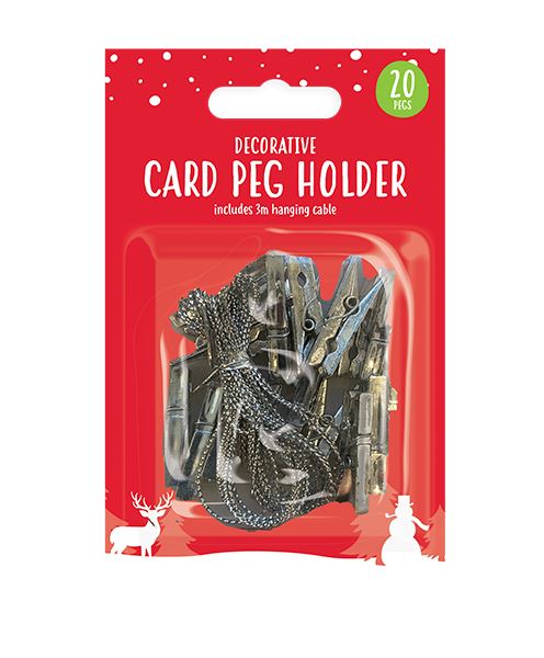 Christmas Card Holder 20 Pegs 3M - Click Image to Close