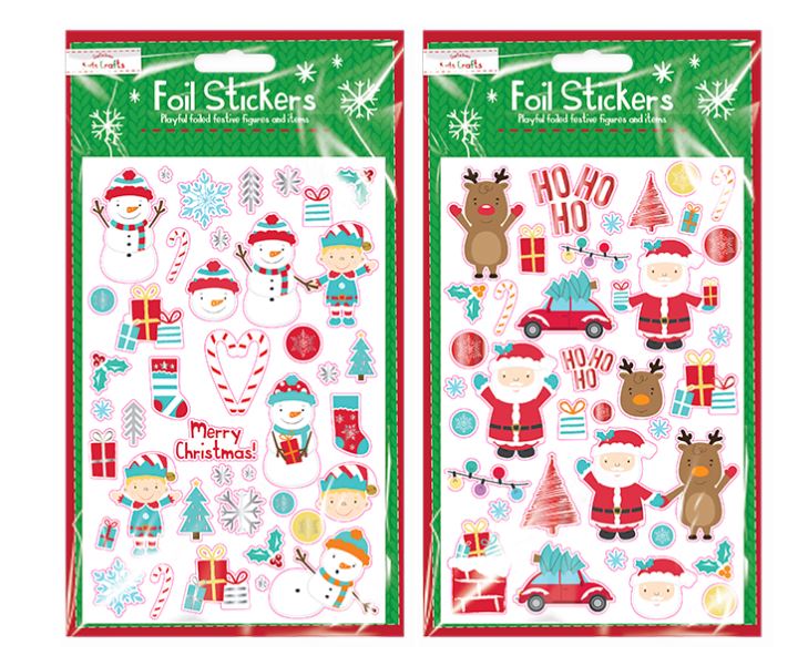 Christmas Foil Finish Stickers - Click Image to Close