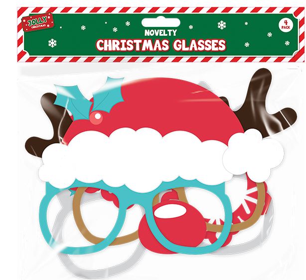 Christmas Glasses 4 Pack - Click Image to Close