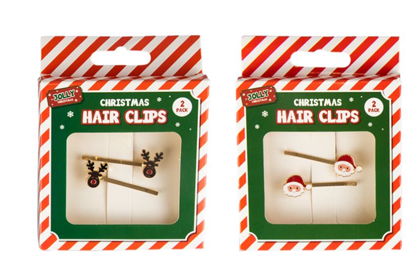 Christmas Hair Clips 2 Pack - Click Image to Close