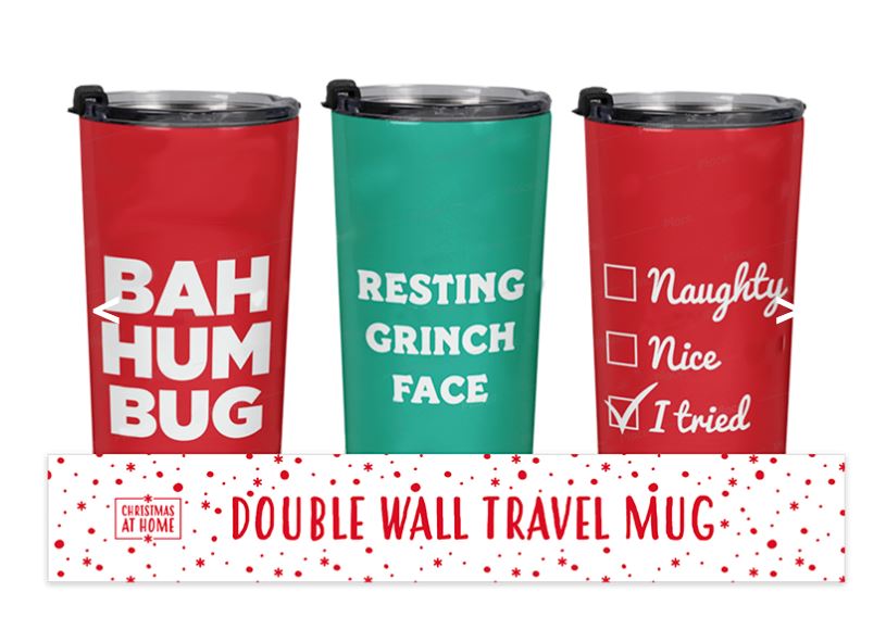 Christmas Slogan Travel Cup ( Assorted Designs ) - Click Image to Close