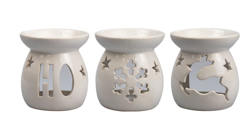 Christmas Ceramic Oil Burner ( Assorted Designs ) - Click Image to Close