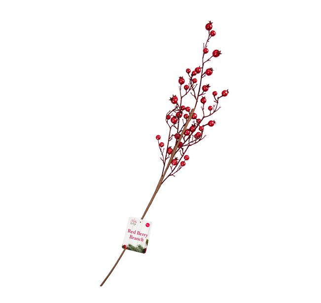 Artificial Red Berry Branch 70cm - Click Image to Close