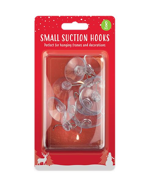 Small Suction Hooks 3.5cm 8 Pack - Click Image to Close