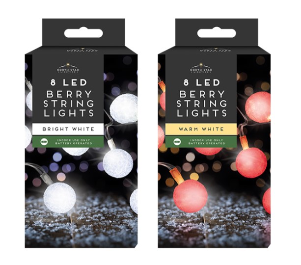 Berry String Lights - 8 LEDs - Click Image to Close