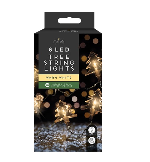 Christmas Tree String Lights - 8 LEDs - Click Image to Close