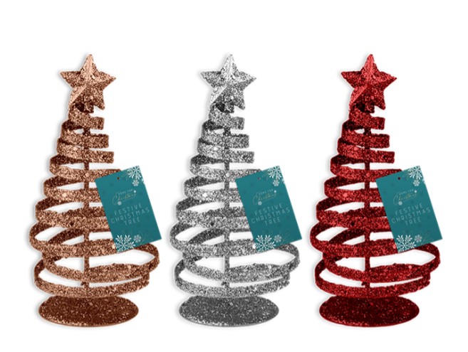 Glitter Christmas Tree Decoration 15cm - Click Image to Close