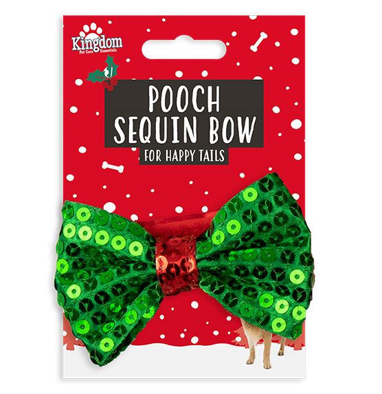 Pooch Sequin Bow Tie - Click Image to Close