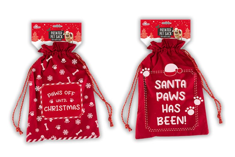 Printed Pet Christmas Sack - Click Image to Close