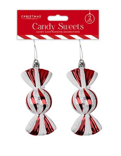 Red Candy Sweet Decorations - 2 Pack - Click Image to Close