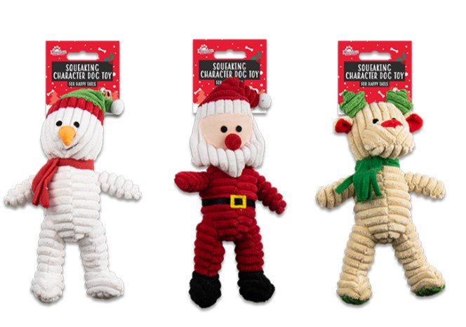 Squeaking Christmas Character Dog Toy - Click Image to Close