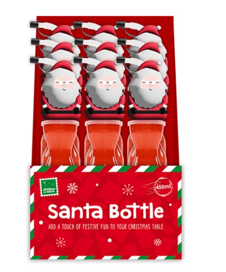 Santa Re-usable Plastic Bottle - Click Image to Close