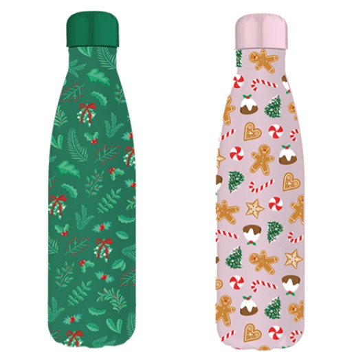 Christmas Festive Double Wall Bottle 500ml - Click Image to Close