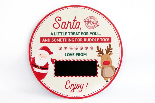 25cm Treat For Santa Plate - Click Image to Close