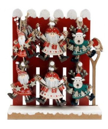 Christmas Santa/Deer Hang Deco 9CM - Click Image to Close