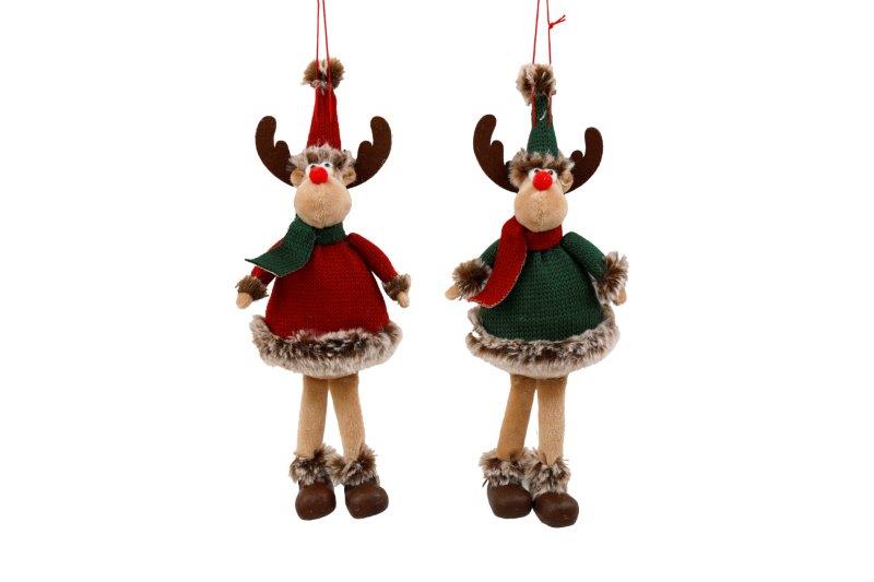 Christmas Reindeer Hanging Decoration 24cm - Click Image to Close