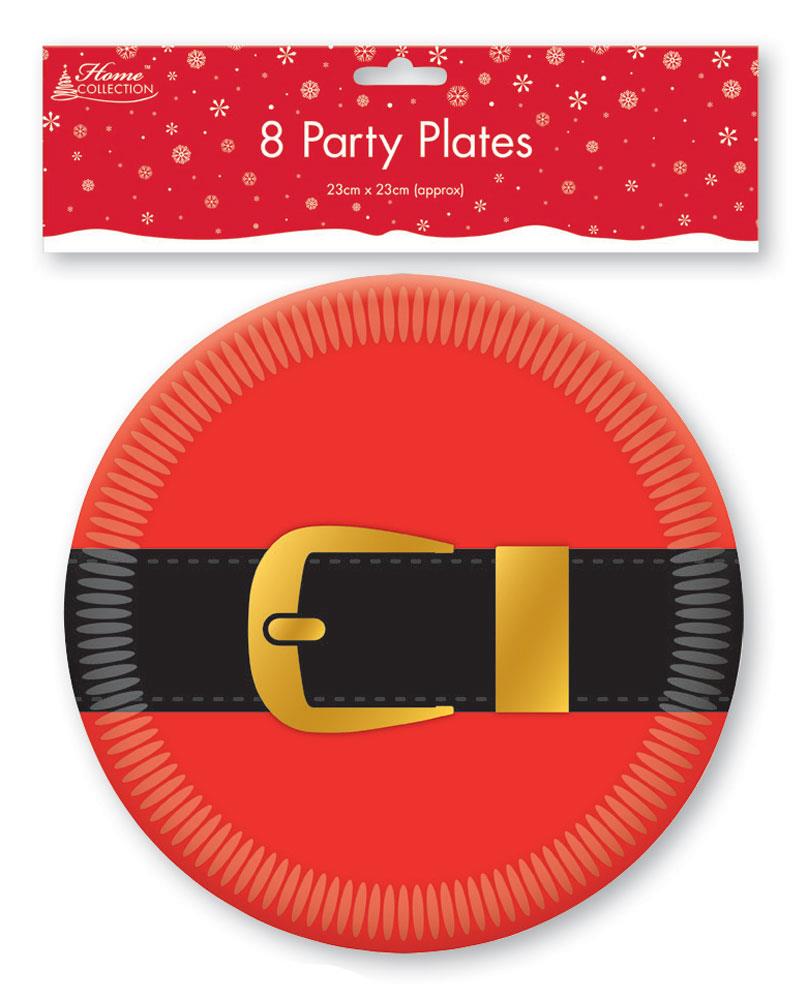 Christmas 8 Plates Santa - Click Image to Close