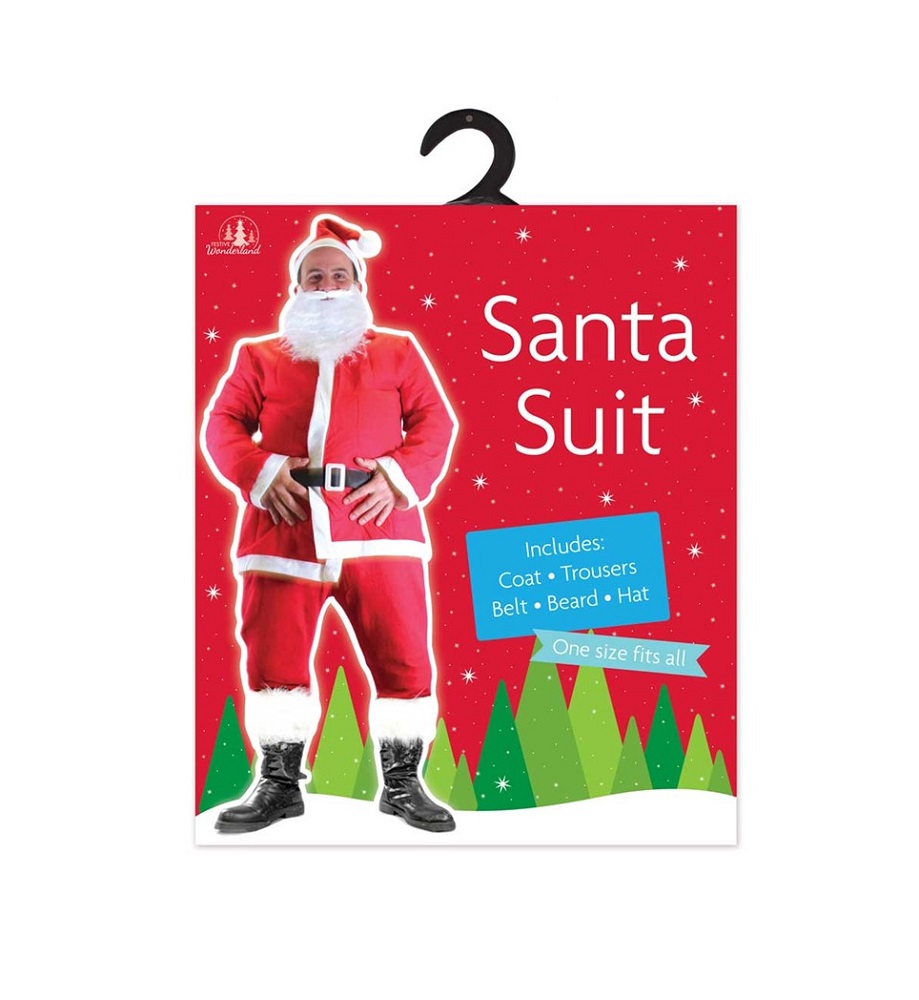 Santa Suit ( One Size ) Adult Fancy Dress Costume - Click Image to Close