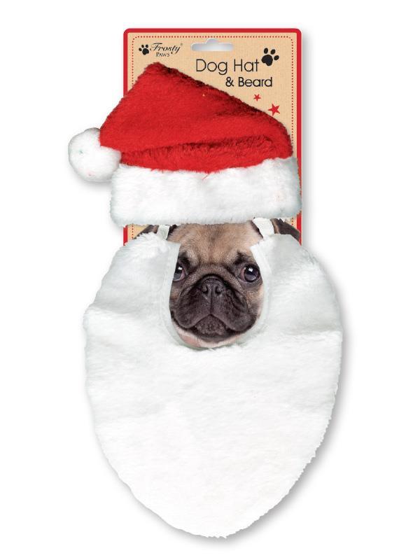 Christmas Pet -Dog Hat & Beard - Click Image to Close