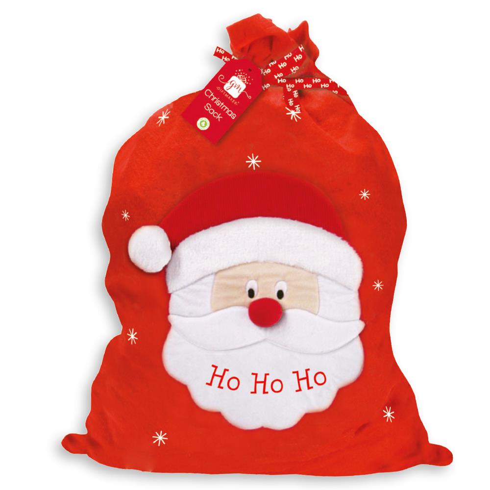 12 x Large Red Santa Christmas Stocking 50 cm Fabric Quality Job Wholesale Lot 