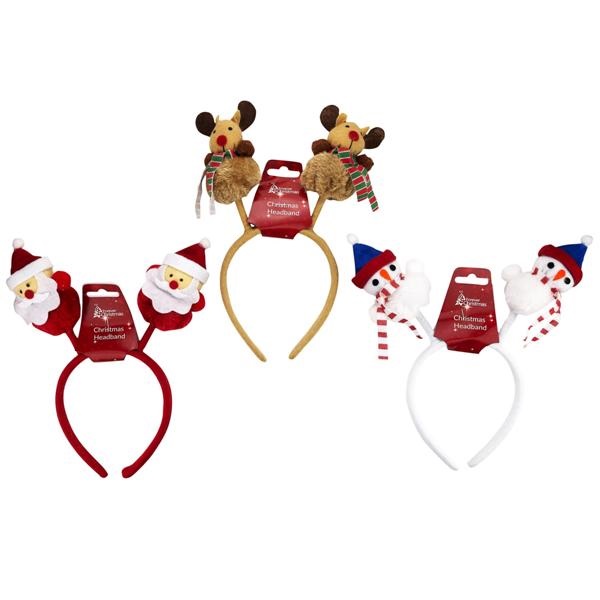 Christmas Headband Assorted Designs - Click Image to Close