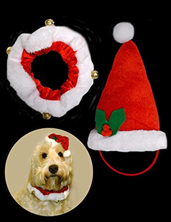Pet Santa Hat & Collar Set - Click Image to Close