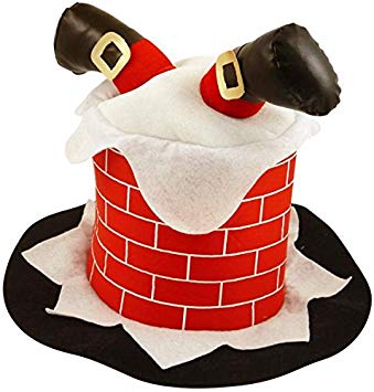 Christmas Hat With Santa Legs - Click Image to Close