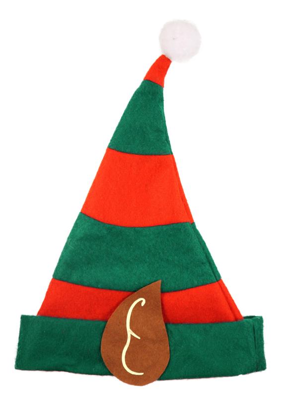 Deluxe Elf Hat With Ears Adult Size 41cm X 31cm - Click Image to Close