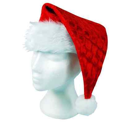 Velvet Santa Adult Hat - Click Image to Close