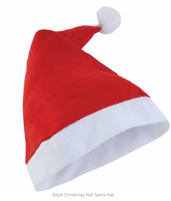 Budget Felt Adult Santa Hat - Click Image to Close