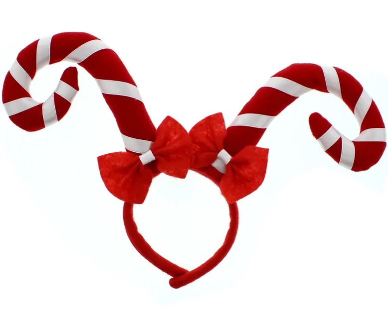 Candy Cane Christmas Headband - Click Image to Close