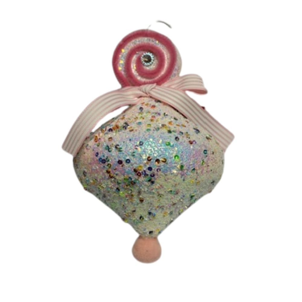 Christmas Hanging Sweet With Glitter Decoration - Click Image to Close