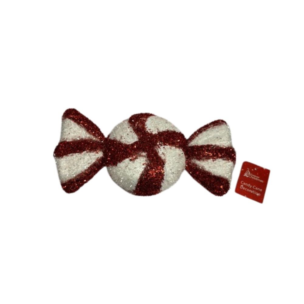 Candy Cane Sweett Swirly Red & White 30cm - Click Image to Close