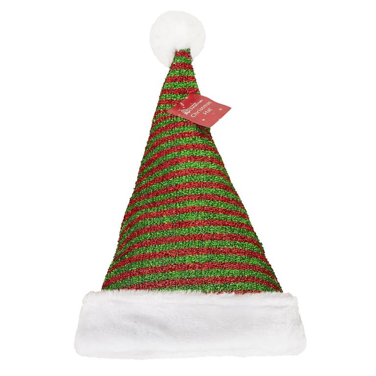 Red/Green Stripy Hat - Click Image to Close