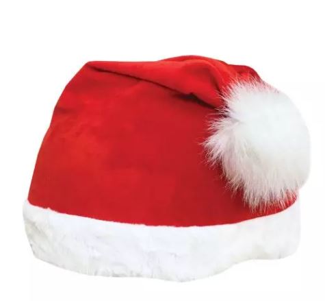 Felt Santa Hat With Fur Trim - Click Image to Close